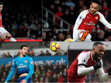 Inilah deretan pemain Arsenal yang menerima gaji tinggi pada musim 2017/2018.  (AFP/AP)