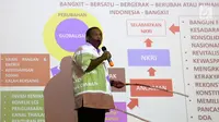Jendral TNI (Purn) Djoko Santoso memberikan paparan pada acara Deklarasi Melati Putih Indonesia di Bambu Apus Raya, Jakarta, Jumat (14/9). Deklarasi yang terdiri dari kelompok ema-emak mendukung Prabowo-Sandi pada Pilpres 2019. (Liputan6.com/Fery Pradolo)