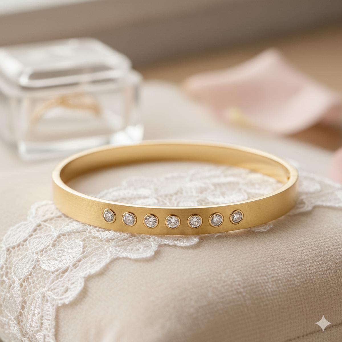 Gelang Bangle Berlian Minimalis 2 Gram untuk Lamaran dan Pernikahan