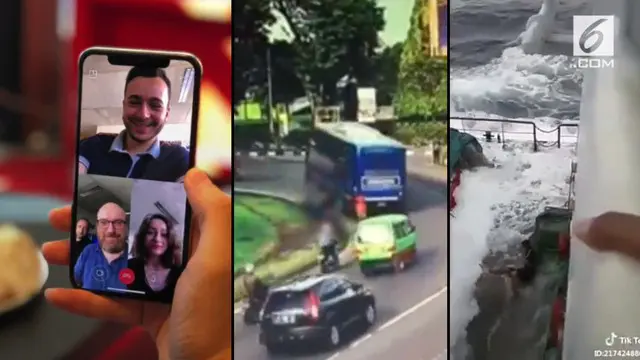 Video HIT hari ini datang dari rekaman seorang dokter yang tewas setelah disenggol bus, pria ini bikin tik tok saat temannya terseret ombak, dan cara menggunakan video call di Instagram.