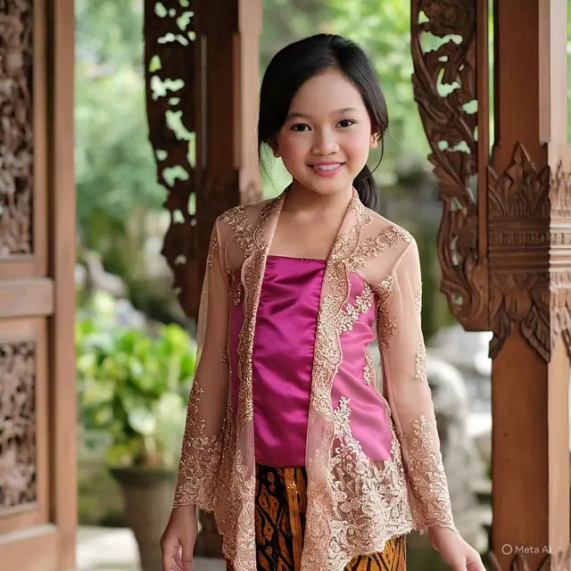 Nagita Dress Brokat dengan Outer Satin