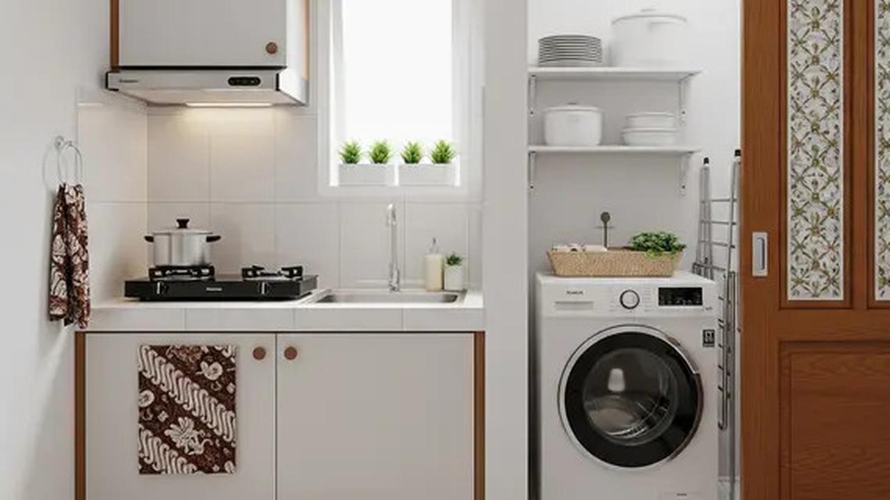 9 Desain Dapur Kecil 1,5x2 Meter untuk Rumah Tipe 21 Lengkap dengan Ruang Laundry
