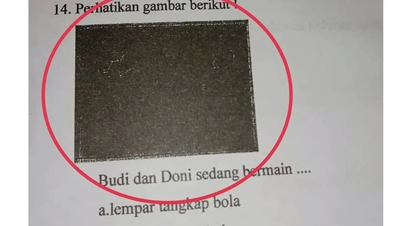 6 Soal Bergambar di Ulangan Ini Bikin Murid Bingung, Mikir Keras