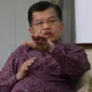 Wapres Jusuf Kalla di rumah dinas Wakil Presiden, Jakarta (Liputan6.com/Herman Zakharia)