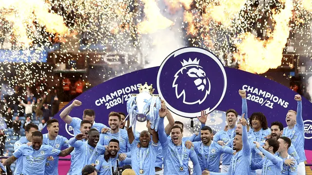 FOTO: Perpisahan Manis Sergio Aguero di Manchester City, Cetak Gol dan Juara Liga Inggris