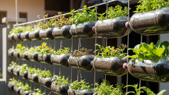 Kebun Mini Vertical Garden dengan Irigasi Otomatis Murah Meriah
