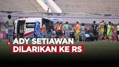 Berita video, momen penanganan Ady Setiawan yang kolaps akibat diterjang Arief Catur pada laga Dewa United menjamu Persebaya Surabaya di Indomilk Arena Sabtu (30/9/2023).