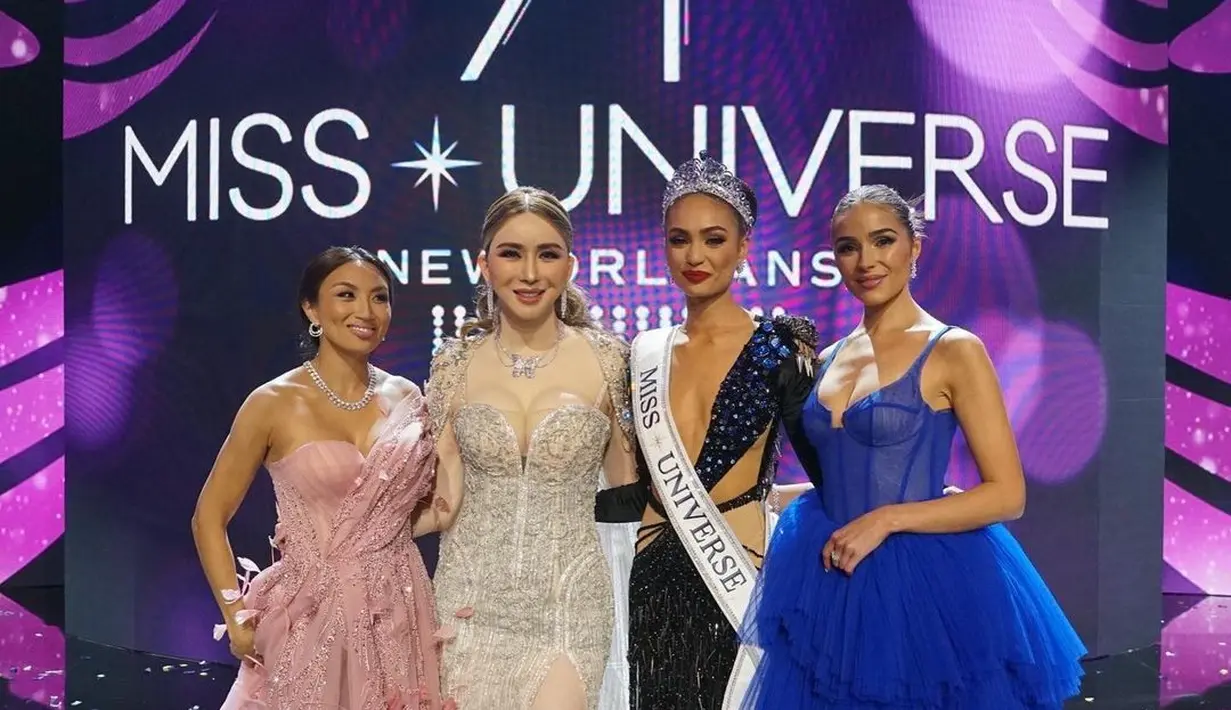 Bersama Miss Universe 2023 asal Amerika Serikat R'Bonney Gabriel. [annejkn.official]