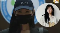 Salah satu adegan dari episode 9 Queen of Tears sedang disorot karena Kim Ji Won memakai topi abal-abal mirip brand hi-end Celine. (Dok: Netflix)