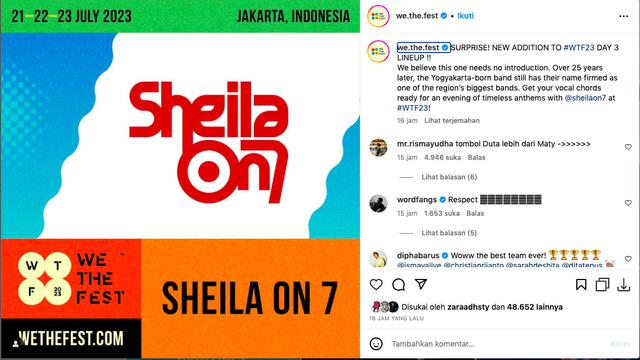 Mas Duta Ikut Jadi Trending Usai Sheila On 7 Manggung di We The Fest 2023 Gantikan The 1975