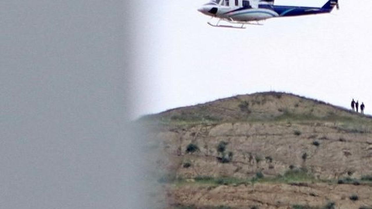 Helikopter yang membawa Presiden Iran, Ebrahim Raisi, saat sebelum jatuh setelah lepas landas di wilayah Provinsi Azerbaijan Timur pada Minggu (19/5/2024). Foto: Ali Hamed Haghdoust / IRNA / WANA via REUTERS