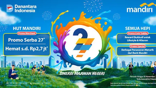 Semarak Ulang Tahun ke-27, Bank Mandiri Hadirkan Penawaran Menarik di Berbagai Merchant