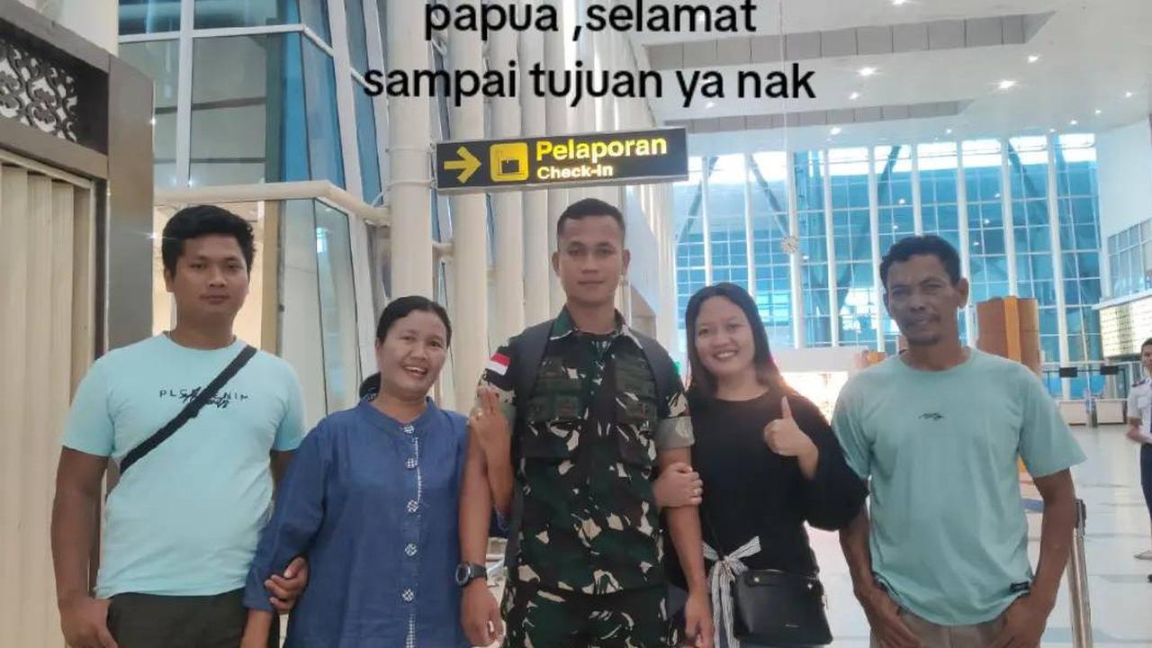 Lepas Kerinduan, Momen TNI Pulang Temui Ayahnya Ini Bikin Haru