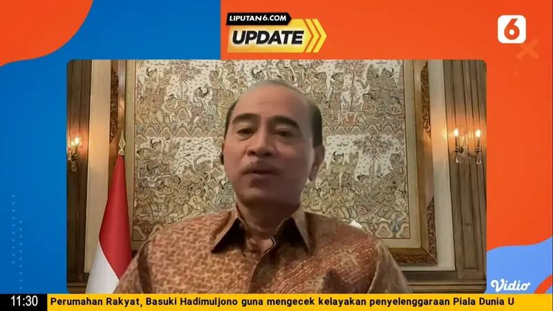 Duta Besar RI untuk Paris Mohamad Oemar dalam siaran live di Liputan6 Update bersama dengan Liputan6.com mengenai situasi terkini di Paris, Prancis. (Tangkapan layar Liputan6 Update)