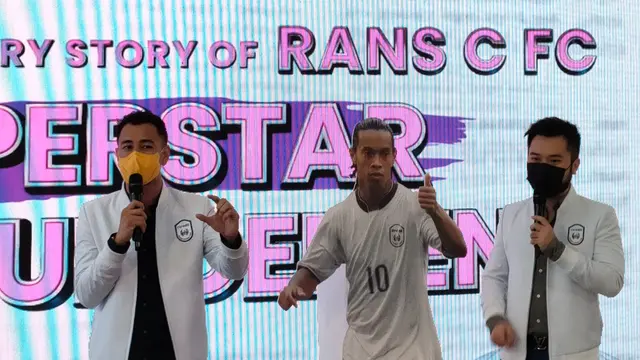 Bos RANS Cilegon FC Raffi Ahmad akan mendatangkan Ronaldinho ke Indonesia