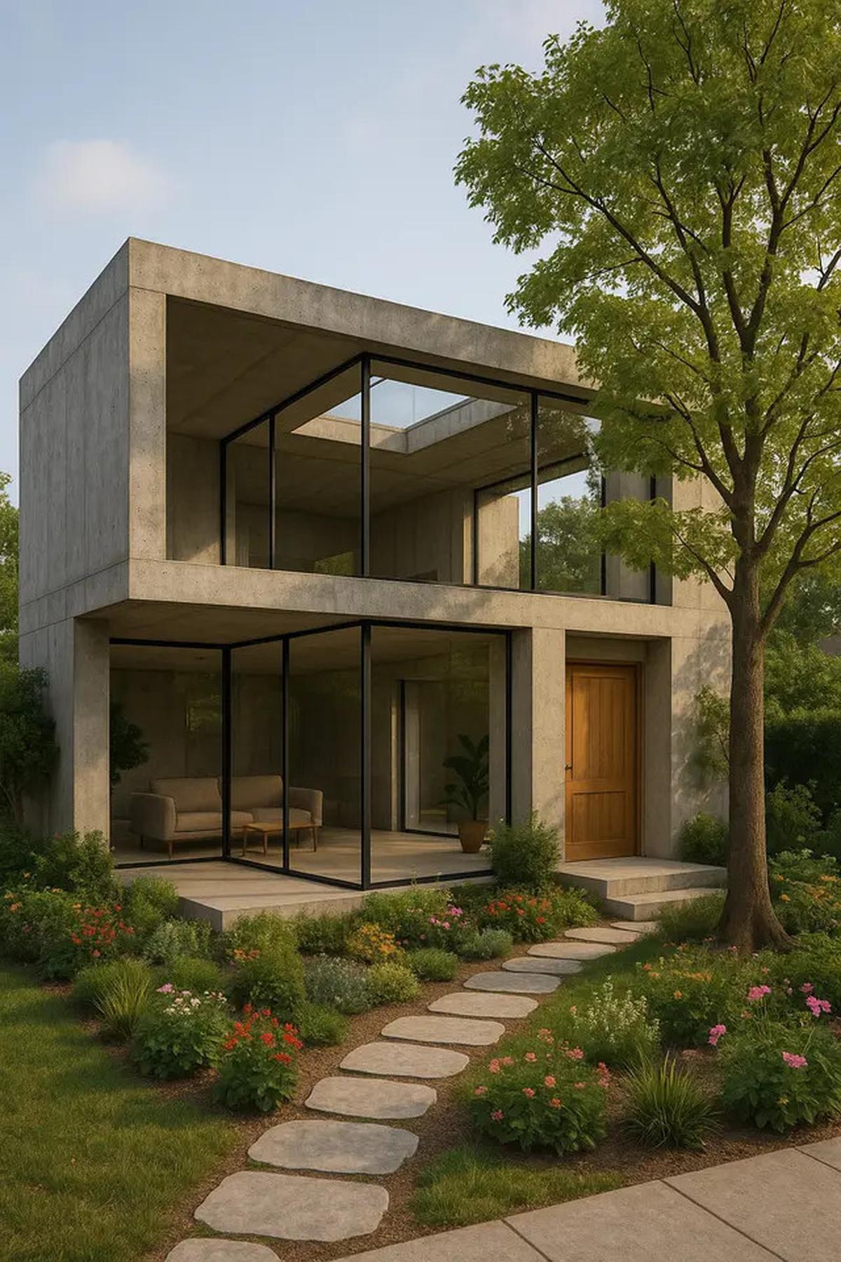 6 Model Rumah Brutalism Minimalis Tren 2025, Maksimalkan Luas Lahan Agar Tetap Estetik