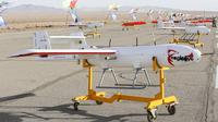 Sejumlah drone milik militer Iran terlihat sebelum latihan di Iran (5/1/2021). Latihan itu rencananya melibatkan sejumlah divisi, terutama para tentara di wilayah Iran Tengah. (Iranian Army via AP)
