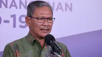 Juru Bicara Pemerintah untuk Penanganan COVID-19 Achmad Yurianto saat konferensi pers Corona di Graha BNPB, Jakarta, Kamis (9/7/2020). (Dok Badan Nasional Penanggulangan Bencana/Fotografer Dume Sinaga)