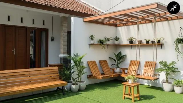 Inspirasi Taman Mini Depan Rumah Desa yang Bikin Rumah Sederhana Jadi Lebih Cantik (Image by Gemini AI)