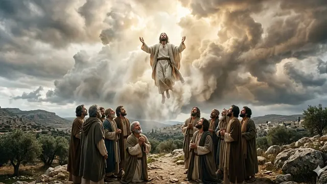Gambar Kenaikan Yesus Kristus (Foto: Gemini AI)