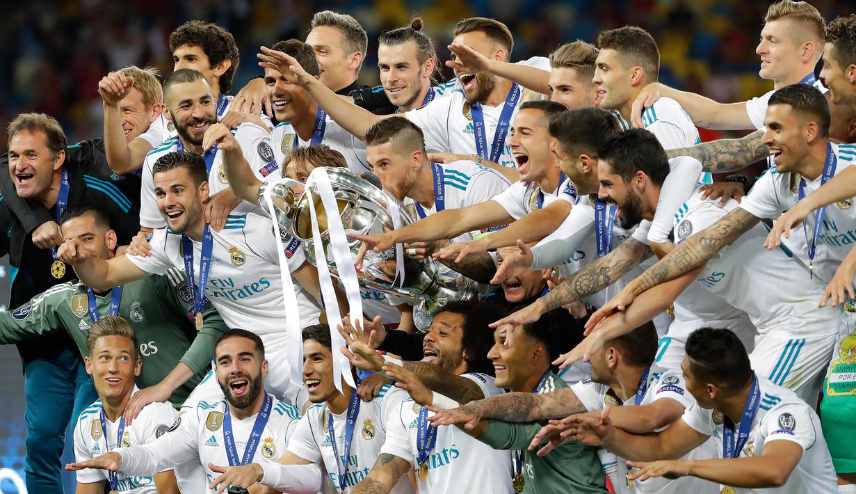 Foto Selebrasi Real Madrid Usai Juarai Liga Champions 2018 Bola Liputan6 Com