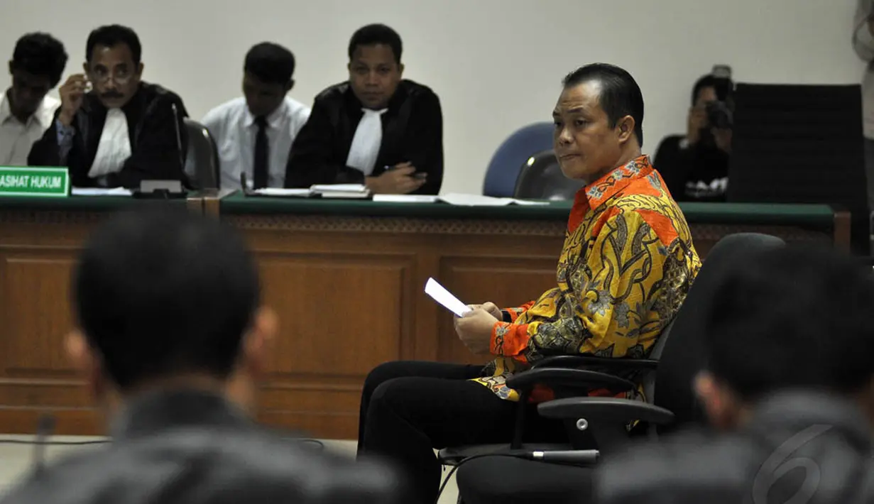 Muhtar Ependy merupakan perantara, saat Akil menerima suap dari Romi Herto, terkait penanganan perkara Pilkada Walikota Palembang periode 2014-2019 di MK. (Liputan6.com/Miftahul Hayat)