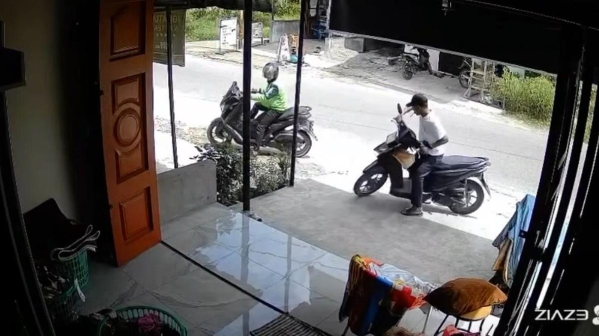 Nyali Maling Motor Runtuh Dengar Teriakan Pekerja Laundry