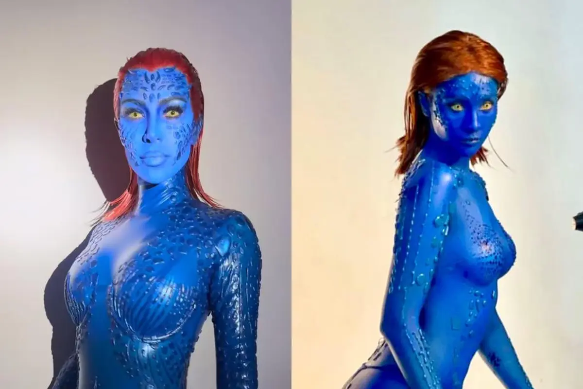 Adu Gaya Anya Geraldine dan Kim Kardashian Sama-sama Jadi Mystique di Momen Halloween