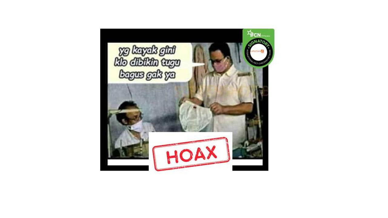 Cek Fakta foto Anies Baswedan memegang celana dalam wanita