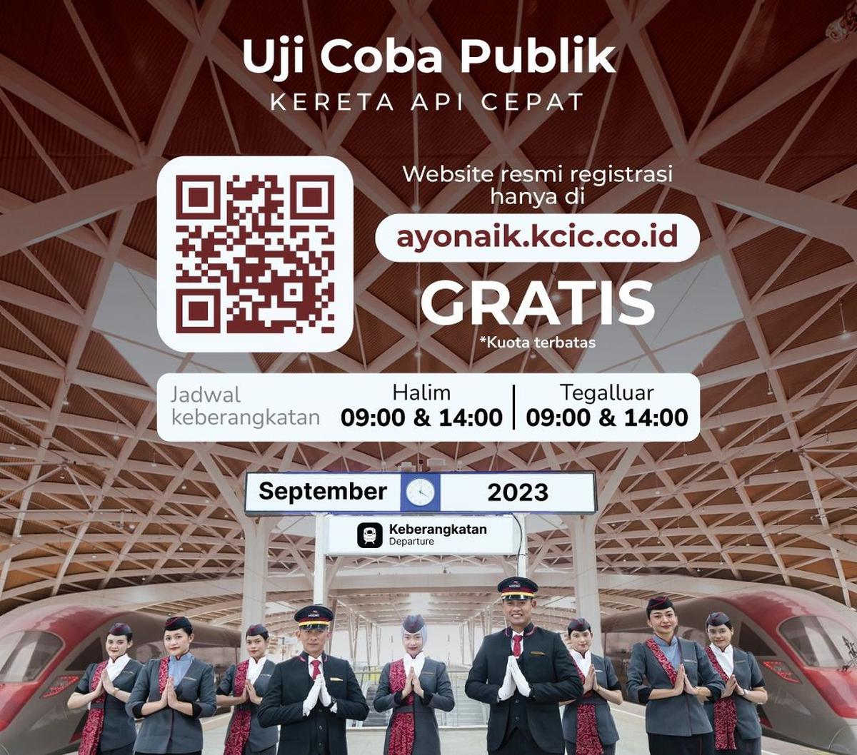 General Manager Corporate Secretary KCIC, Eva Chairunisa menyebutkan pendaftaran tahap kedua akan dibuka pada 24 September 2023 untuk keberangkatan tanggal 25-30 September.<br>