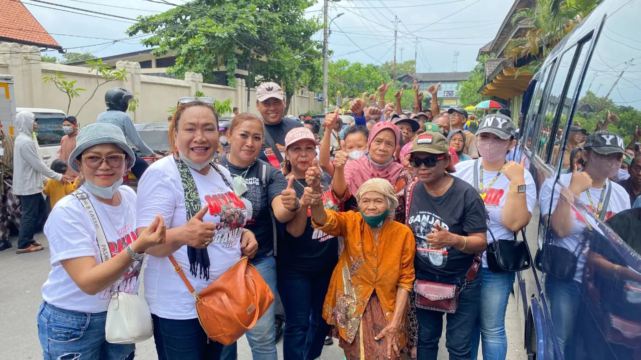 Deklarasi dukungan Sahabat Ganjar bersama pedagang Bringharjo. (Istimewa)
