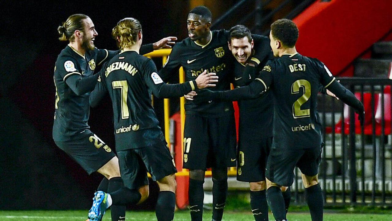 Foto Liga Spanyol: Lionel Messi dan Antoine Griezmann Gemilang, Barcelona Berpesta di Markas Granada