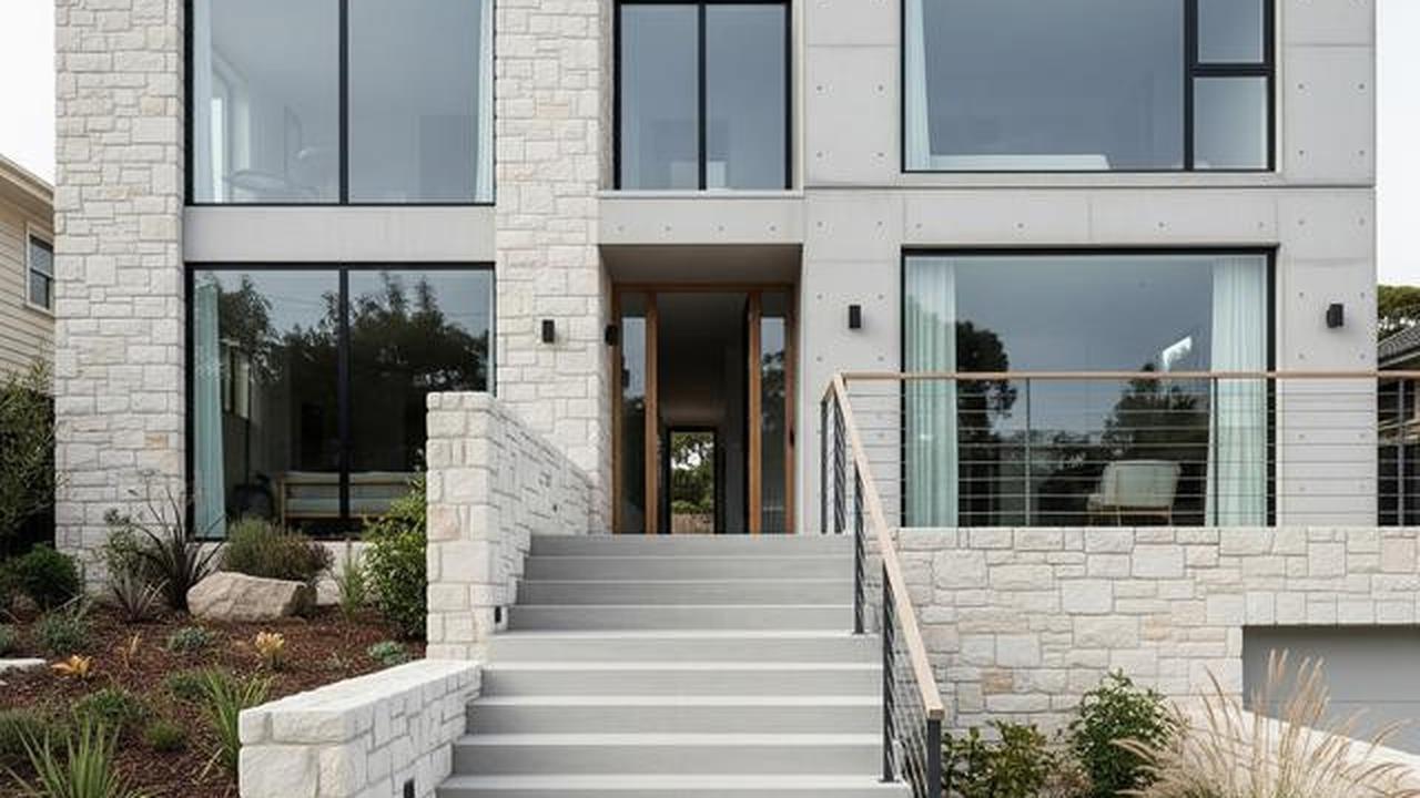 7 Model Rumah Minimalis dengan Tangga Depan Batu Alam, Hadirkan Kesan Mewah dan Elegan