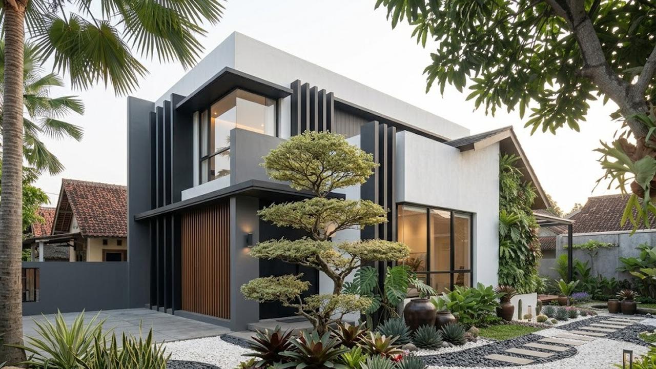 6 Desain Gravel Garden dengan Pohon Kecil agar Halaman Terlihat Sejuk dan Mudah Dirawat