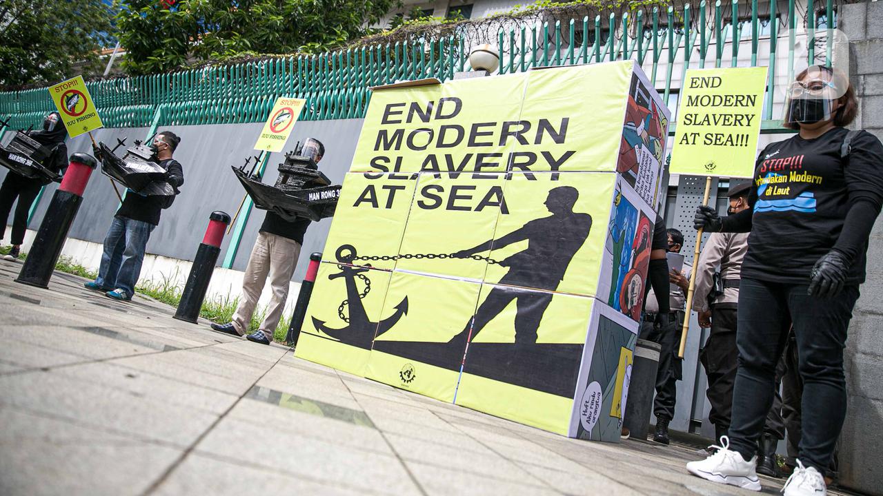 Aksi Stop Perbudakan ABK Indonesia di Kapal China