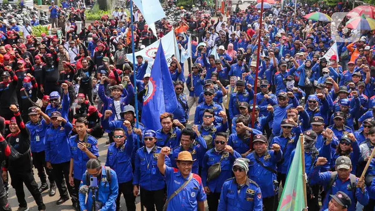 Desak Pengupahan Tak Pakai PP 51/2023, Buruh Berunjuk Rasa di Kemnaker
