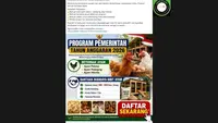 Cek Fakta: Tidak Benar Link Pendaftaran Bantuan Budidaya Ayam 2026