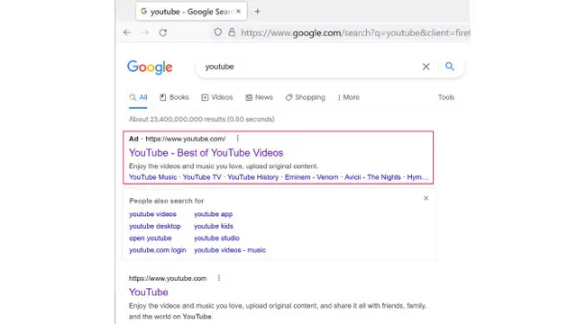 Iklan YouTube di Google Search Disalahgunakan. Dok: BleepingComputer