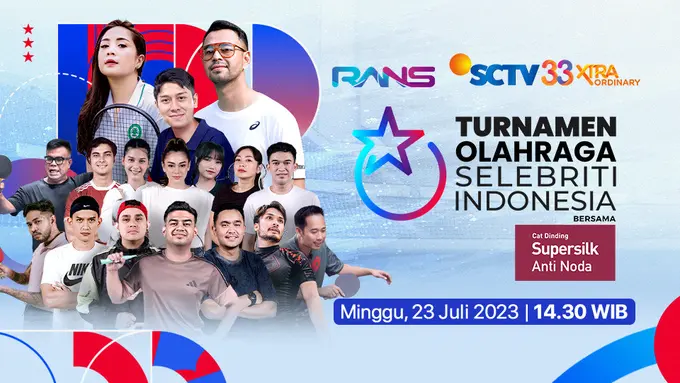 Turnamen Olahraga Selebriti Indonesia kembali hadir di hari Minggu (23/7/2023) pukul 14.30 WIB. (Foto: Istimewa)