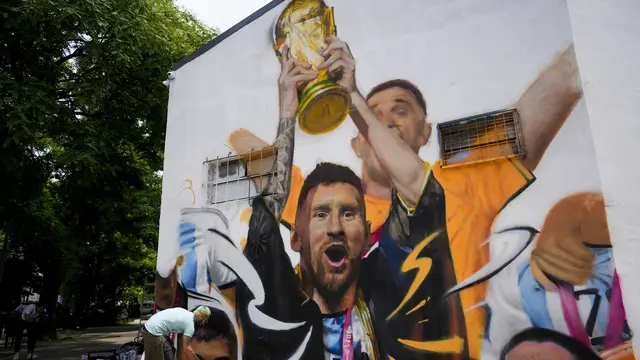 Argentina Juara Piala Dunia 2022, Mural Messi Hiasi Sudut Kota Buenos Aires