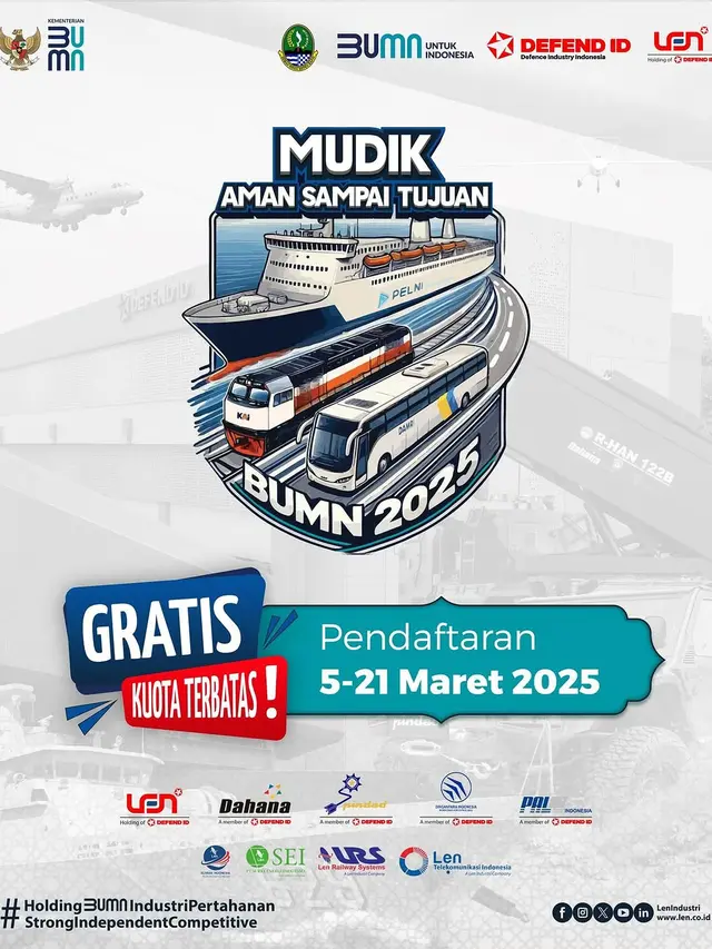 Mudik Gratis LEN Industri 2025 (Foto: Instagram @lenindustri)