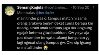 Cerita Netizen Kenalan di Aplikasi Dating. (Sumber: Twitter/@majelislucutwt)