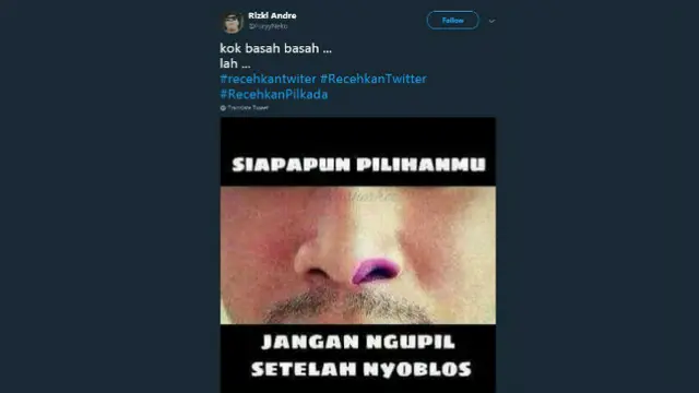 Biasanya, setelah melakukan pencoblosan, banyak masyarakat yang memamerkan potret tinta ungu di kelingkingnya.