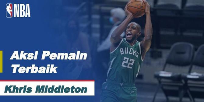 VIDEO: Bintang Milwaukee Bucks, Khris Middleton Jadi Pemain Terbaik di Game 4 Final NBA 2021