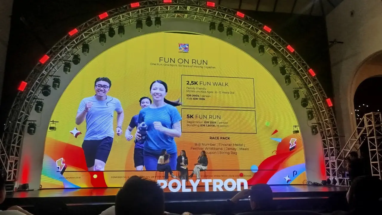 Hidup Sehat dengan Ikut "Fun Run" di Acara Polytron Fest 50th Anniversary
