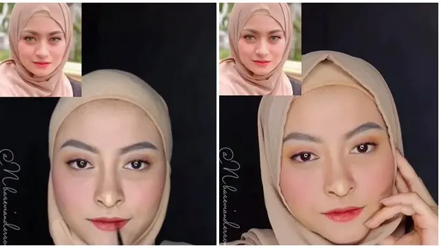Viral Wanita Ini Make Over Wajah Jadi Mirip Nathalie Holscher, Bak Kembar