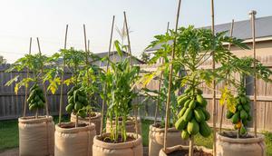 Model Karung Tanam Dalam (Deep Planting) merupakan salah satu model kebun mini dengan karung bekas (Gemini AI)