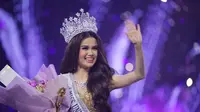 Fabienne Nicole Groeneveld berhasil keluar sebagai jawara Miss Universe Indonesia 2023 (IST)