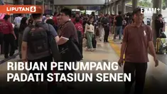 Ribuan Penumpang Kereta Api Padat di Stasiun Senen Jelang Libur Imlek