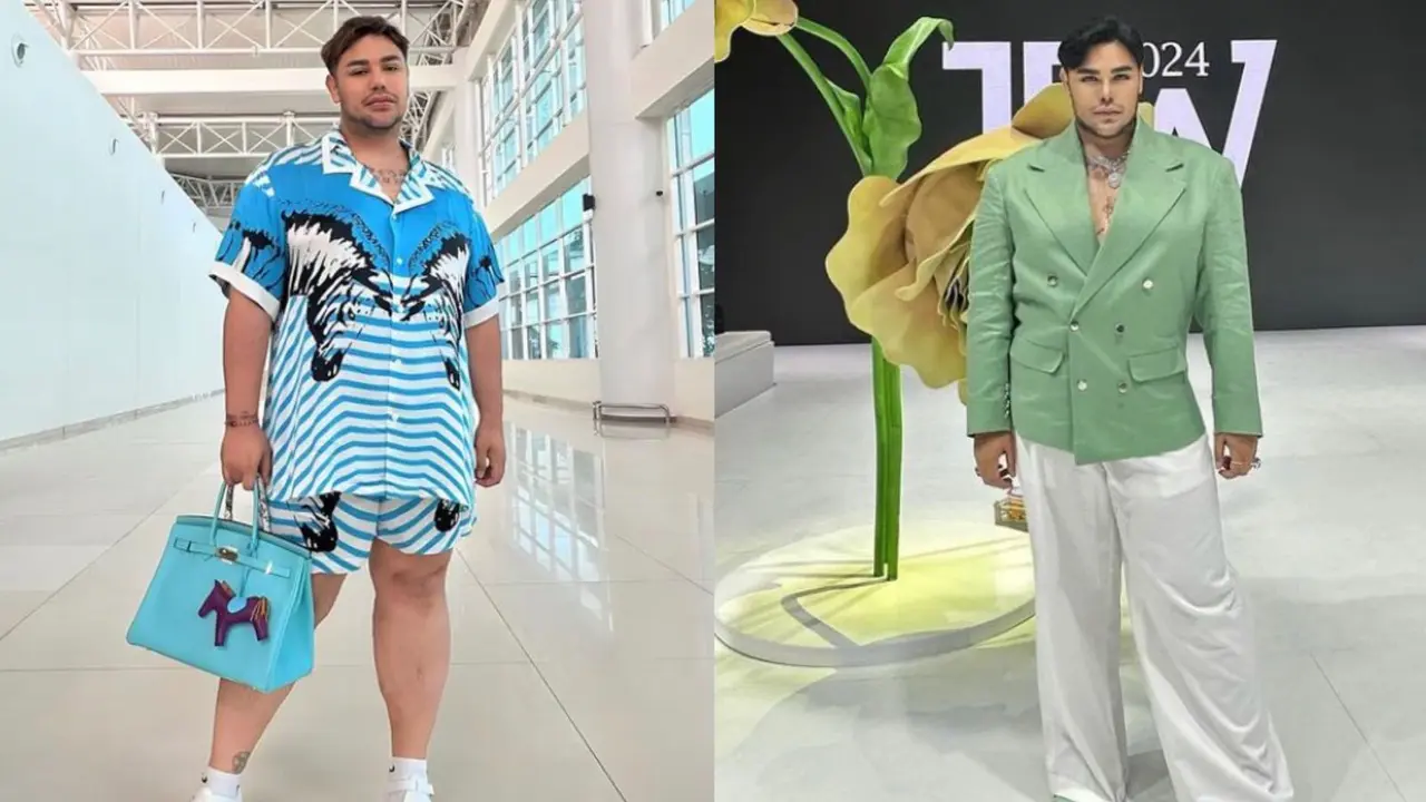 Ivan Gunawan terlihat mengenakan busana berwarna cerah sebagai tren yang menggambarkan fashion era 1960an